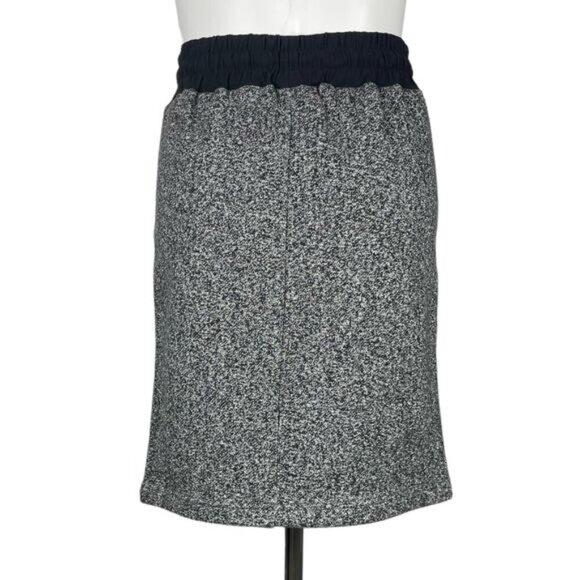 NWT DANIER Lilia Leather Pencil Skirt Sz 2XS Grey Combo - Picture 2 of 4
